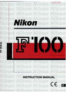 Nikon F 100 manual. Camera Instructions.